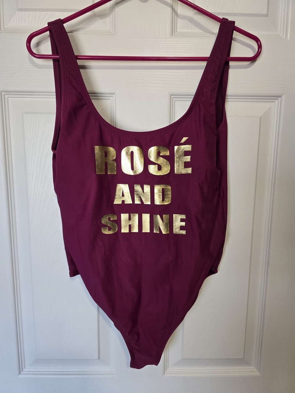 Women's Magenta 'Rosé and Shine' One-Piece Swimsuit